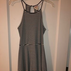 Black and white striped sundress